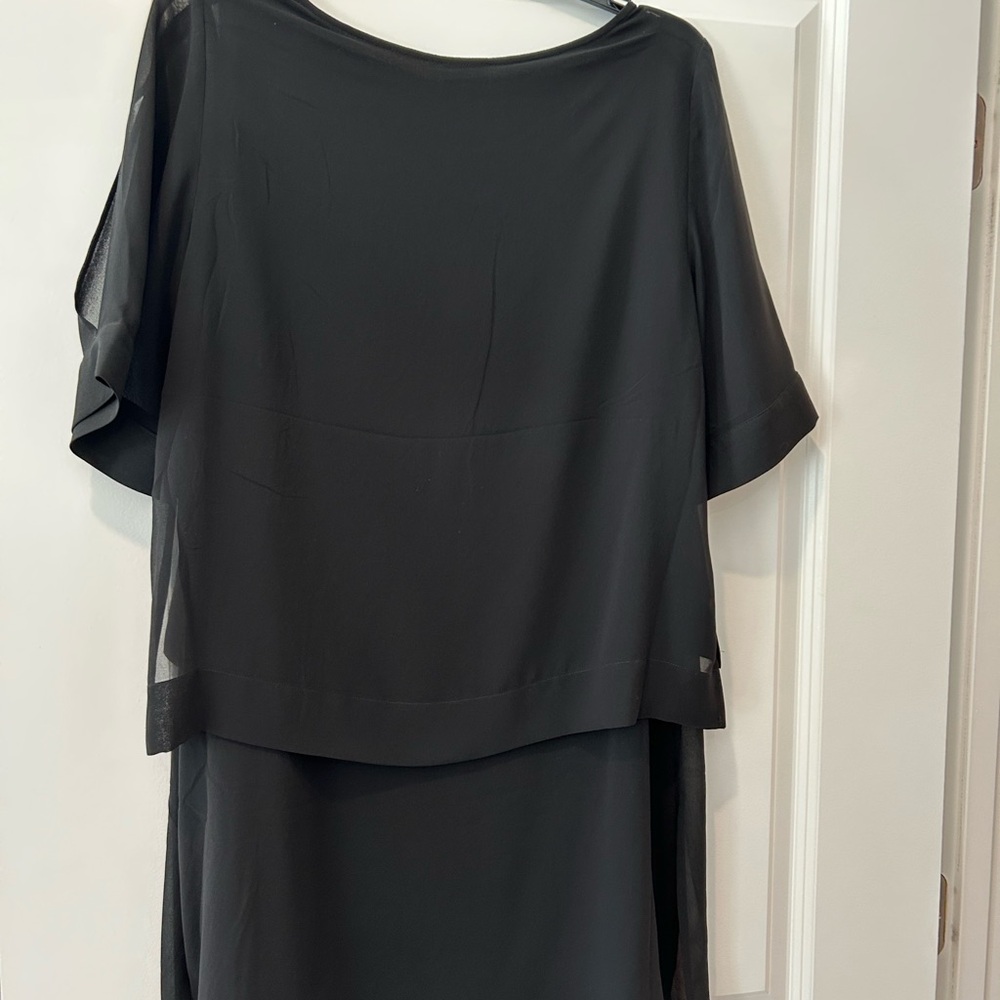 Chico's Black Sheer Sleeve Dress NWT - Picture 2 of 7